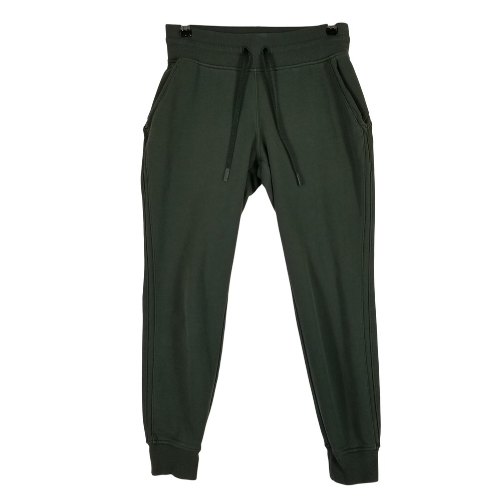 Lululemon Scuba High-Rise Jogger Women 6 Dark Forest Green Fleece Tapered Pant